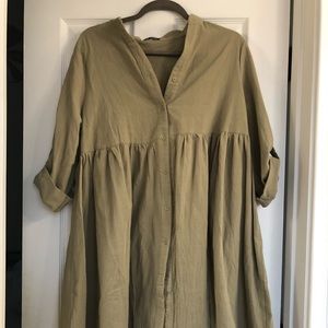 Olive green maternity dress!